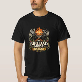 Rolig BBQ Pappa Mode T-Shirt för Grillmästare Papp