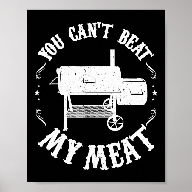Rolig Bbq Pit Omvänd Flöde Rökare Tillbehör Pappa  Poster (Framsidan)
