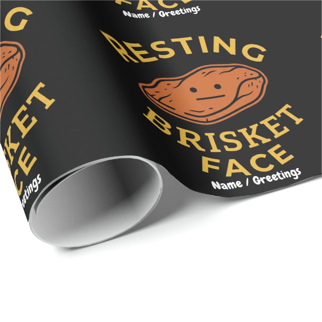 Rolig BBQ Röst med Brisket i Vila för Rökare  Presentpapper (Rullad Hörn)
