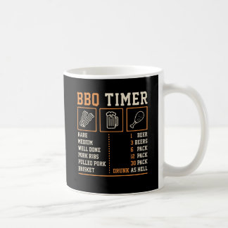 Rolig BBQ-tidtagare Grillnivåer & ölschema Mugg