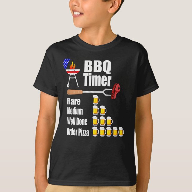 Rolig bbq-timer - barbecue grill grillning present t shirt (Framsida)