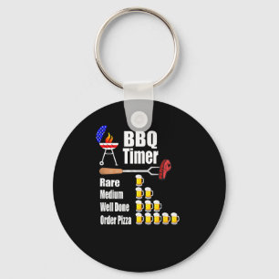 Rolig bbq-timer - barbecue grill stekning present nyckelring