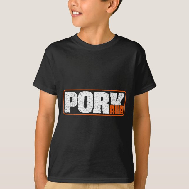 Rolig BBQ Utomhus Sommar Grill Design Fläsk T Shirt (Framsida)