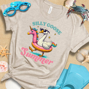 Rolig Beach T-Shirt Dumma Gås Sommar
