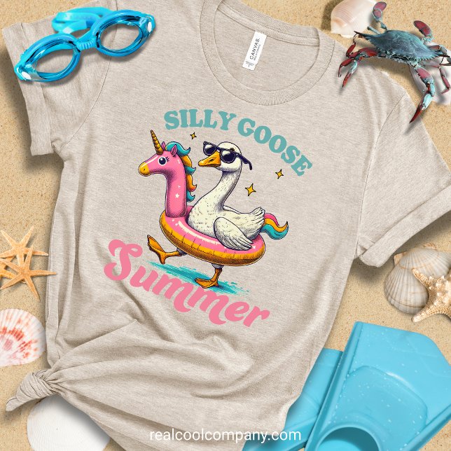 Rolig Beach T-Shirt Dumma Gås Sommar (Skapare uppladdad)