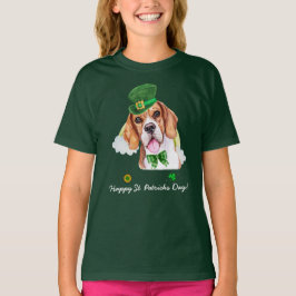 Rolig Beagle Guld St. Patricks Dag T Shirt