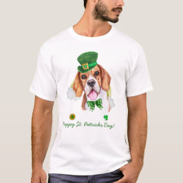Rolig Beagle Guld St. Patricks Dag T Shirt