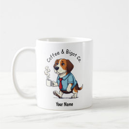 Rolig Beagle hund Affärskostym Kaffe Kaffemugg