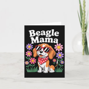 Rolig Beagle-konst för kvinnor tjejer mamma Beagle Kort