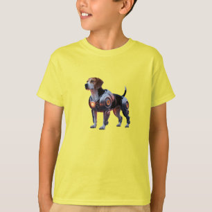 Rolig Beagle Robot Barn T-Shirt