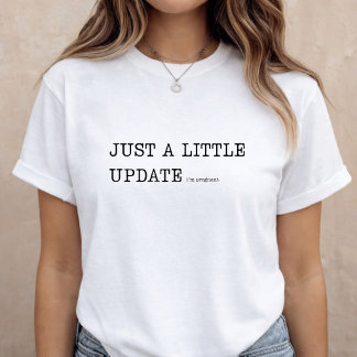 Rolig Bebis Avslöjande Graviditet Meddelande T Shirt