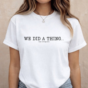 Rolig Bebis Avslöjande Graviditets Tillkännagivand T Shirt