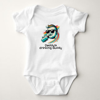 Rolig bebis drickande kompis Humor bodysuit T Shirt
