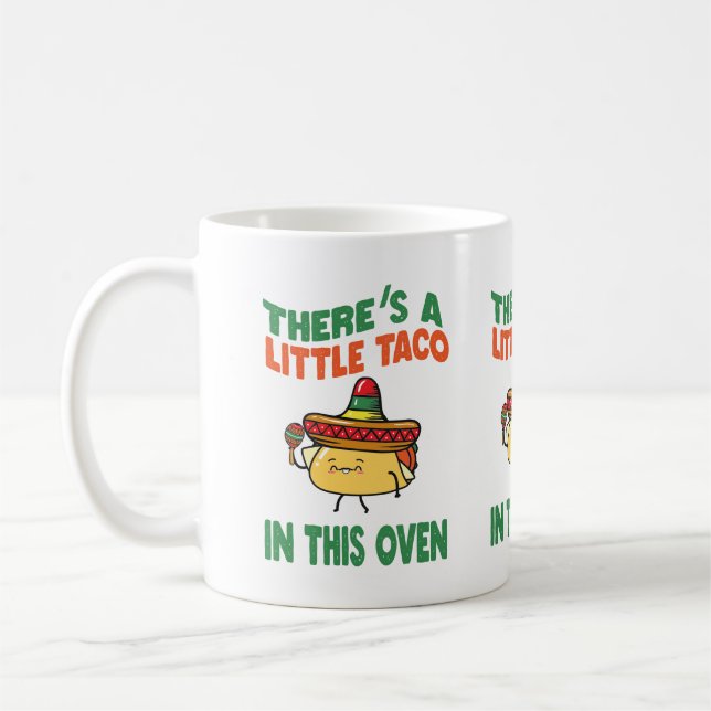 Rolig bebis taco ordkonst  kaffemugg (Vänster)