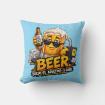 Rolig Beer Kasta Puffkudde
