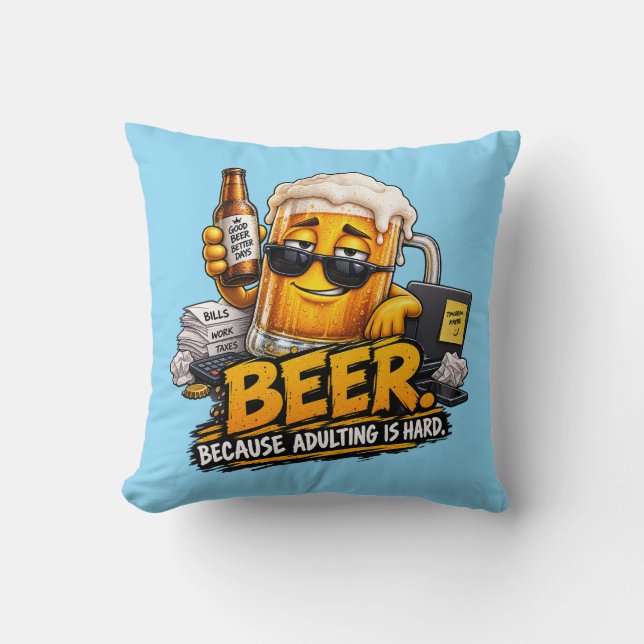 Rolig Beer Kasta Puffkudde  Kudde (Framsida)
