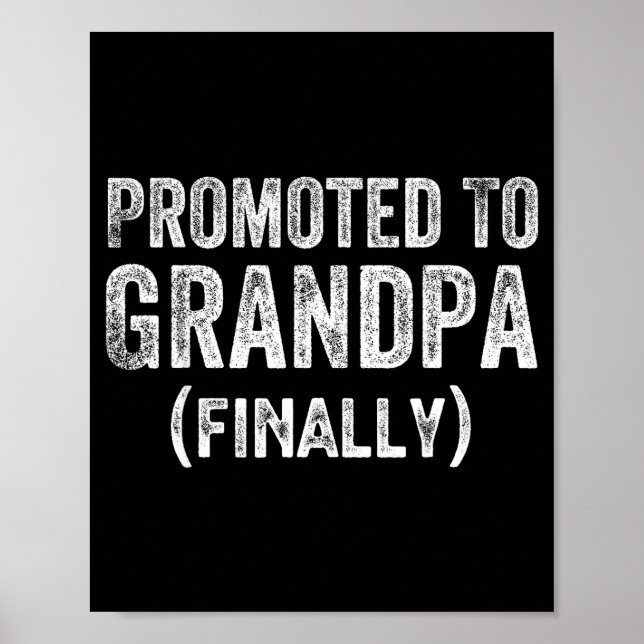 Rolig Befordrad Till Farfar Äntligen Graviditets A Poster (Framsidan)