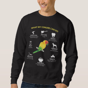 Rolig begåvad älskare för solConure fågel Lång Ärmad Tröja