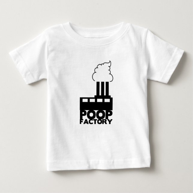 Rolig begynna skjorta "för Poopfabrik" T-shirt (Framsida)