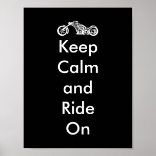 Rolig behållalugn och ritt på motorcykeln poster