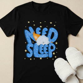 Rolig Behöver Sova Moln Karaktär T Shirt
