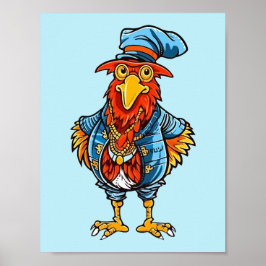 Rolig Behövlig Tecknad Tupp Poster