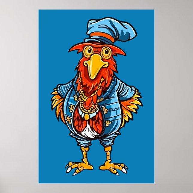Rolig Behövlig Tecknad Tupp Poster (Framsidan)