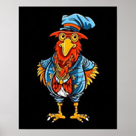 Rolig Behövlig Tecknad Tupp Poster
