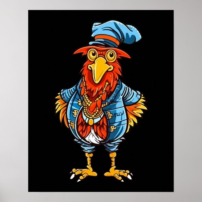 Rolig Behövlig Tecknad Tupp Poster (Framsidan)