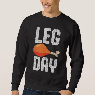 Rolig ben-dag tackgiving kostym Turkey Day Lång Ärmad Tröja