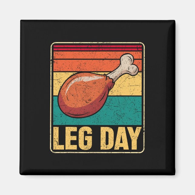 Rolig ben-dags kostym Turkey Day pilgrim tackgivel Magnet (Framsidan)