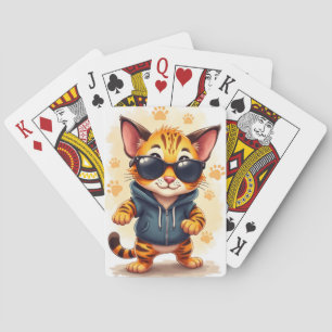 Rolig Bengal Kawaii Katt Casinokort