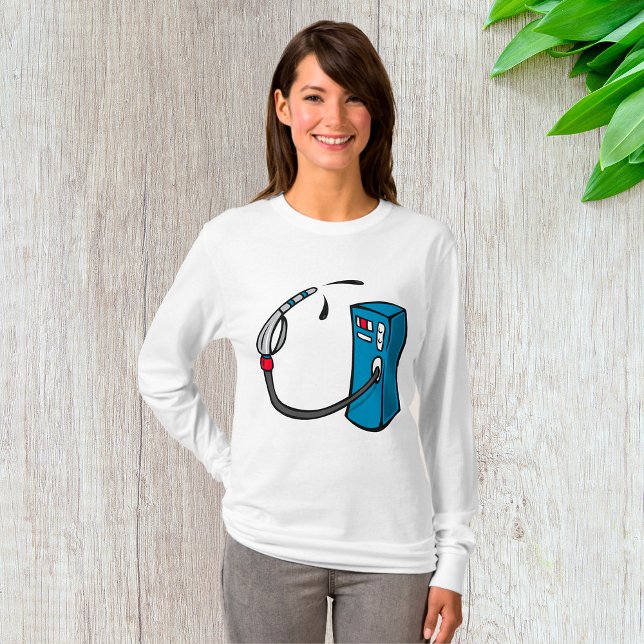 Rolig Bensin Pump Bränsle Station T Shirt (Skapare uppladdad)
