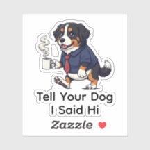 Rolig Bernese Mountain Dog Affärskostym Kaffe
