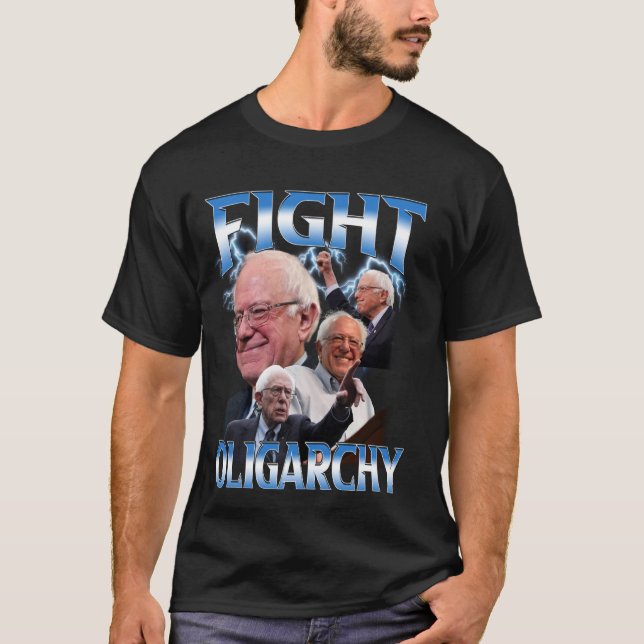 Rolig Bernie Sanders Tröja Kamp Oligarki (Framsida)