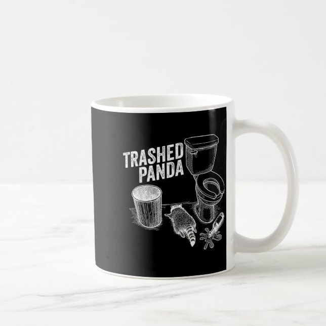 Rolig Berusad Tvättbjörn Meme Alkohol Kärlek Kaffemugg (Höger)