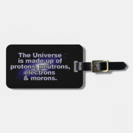 Rolig "beställnings- bagagemärkre för universum" bagagebricka