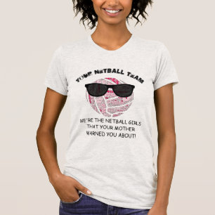 Rolig beställnings- resa för Netball för design T Shirt