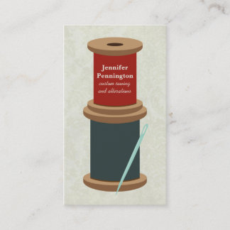 Rolig beställnings- sömnadvisitkort för tråd och visitkort