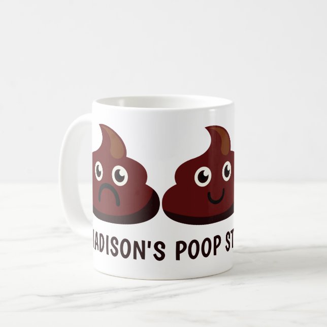 Rolig beställnings- textPOOPmuggar Kaffemugg (Framsida vänster)