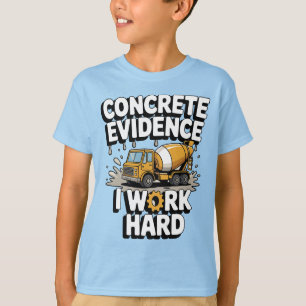 Rolig betongblandare lastbil pojkar söt konstrukti t shirt