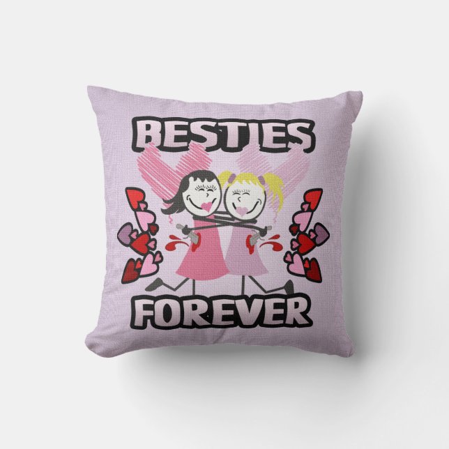 Rolig BFF-bästa vänför evigt Kudde (Framsida)