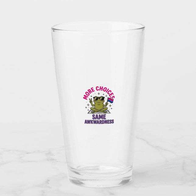 Rolig Bi Frog Pride T-Shirt Design_1 Glaskopp (Framsida)