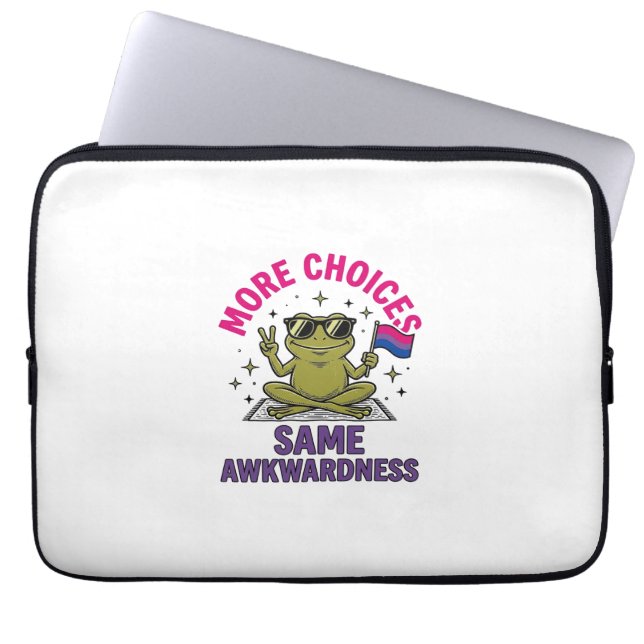 Rolig Bi Frog Pride T-Shirt Design_1 Laptop Fodral (Framsidan)