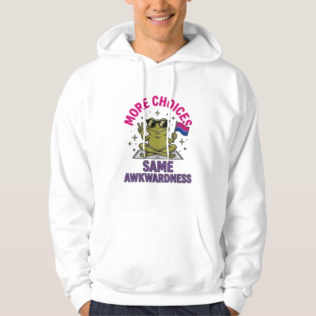 Rolig Bi-groda Pride T-shirt Design_1 Hoodie (Framsida)