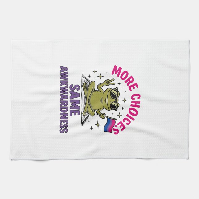 Rolig Bi Groda Pride T-Shirt Design_1 Kökshandduk (Horisontell)