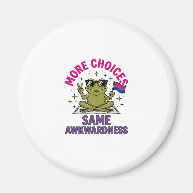 Rolig Bi Groda Pride T-Shirt Design_1 Magnet (Framsidan)