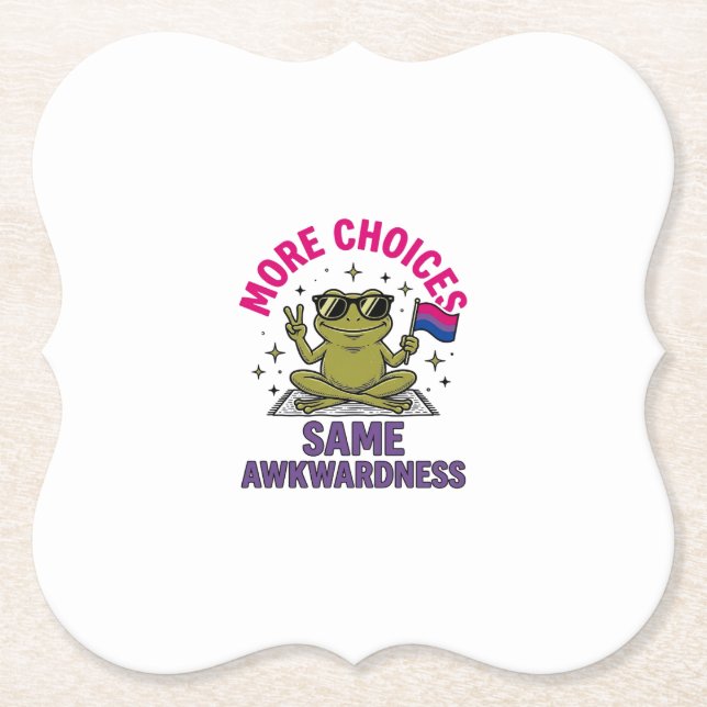 Rolig Bi Groda Pride T-Shirt Design_1 Underlägg Papper (Framsida)