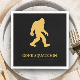 Rolig Big Foot Gone Squatchin Sasquatch Pappersservett