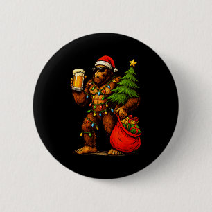 Rolig Big Foot Santa Hatt Dryck Julgran Xmas Knapp